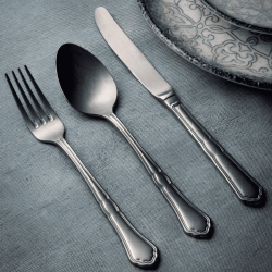 Tenedor de Mesa Oro Satinado Florencia 20.3 cm | Diseño Elegante