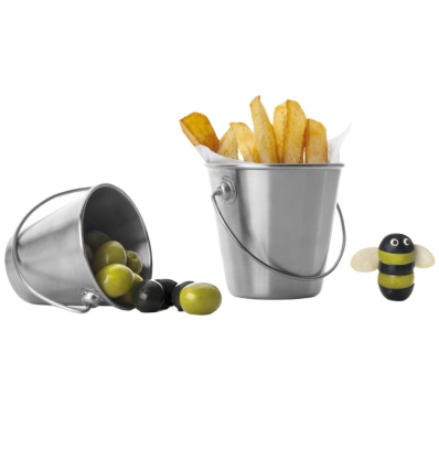 Mini Cubo Inox Presentación 9 cm | Pack 6 Unidades | IBILI 711809