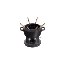 LOS GEMELOS STAUB 40511-972-0 Juego de fondue negro STAUB. Diametro: 20cm