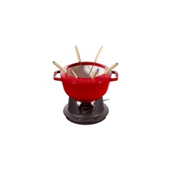 LOS GEMELOS STAUB 40511-975-0 Juego de fondue cereza STAUB. Diametro: 20cm
