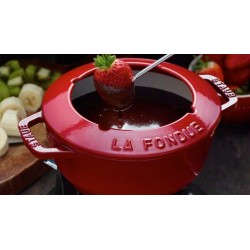 LOS GEMELOS STAUB 40511-975-0 Juego de fondue cereza STAUB. Diametro: 20cm