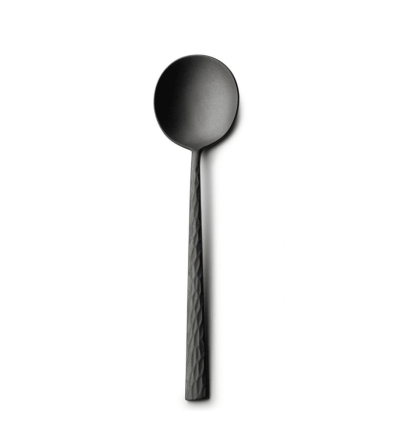 Cuchara de postre negro satinado Kyoshi Vintage. 18.2 cm. (12 uds)