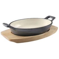 Cazuela Oval Magma Grey 21.7x15 cm | Antiadherente Sin PFOA | Lacor 25840