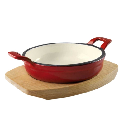 Cazuela Redonda Magma Mini 12 cm | Base de Madera | Lacor 25851