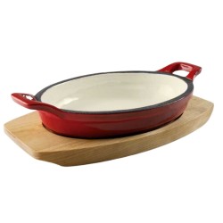 Cazuela Oval Magma Red 21.7x15 cm | Hierro Fundido | Lacor 25850