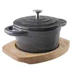 Cocotte Redonda 10 cm | Gris Magma | Hostelería | Lacor 25846
