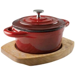 Cocotte Redonda 10 cm | Roja Magma | Hostelería | Lacor 25856