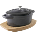 Cocotte Ovalada Mini 13x10 cm | Gris Magma | Lacor 25847