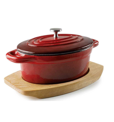 Cocotte Ovalada Mini 13x10 cm | Roja Magma | Lacor 25857