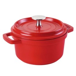 Cazuela Roja 10 cm | Aluminio Fundido | 240 ml | Lacor 25909
