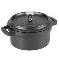 Cocotte Aluminio Fundido 14 cm | Negra | Hostelería | Lacor 25915