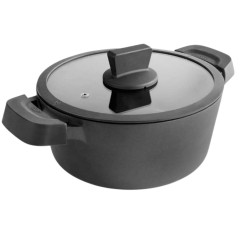 Cazuela Titanium PRO 24 cm | Inducción | Asas Silicona | Lacor 27524