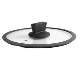 Tapa de Vidrio 24 cm | Aro Silicona | Titanium PRO | Lacor 27424