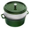 Cocotte con Vaporera 26 cm Verde Albahaca | Staub 40510-603-0