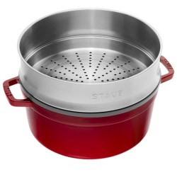 Cocotte con Vaporera 26 cm Cereza | Staub 40510-601-0