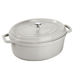 Cocotte Ovalada 31 cm Blanco Trufa | Staub 40501-416-0 | Alium Pro