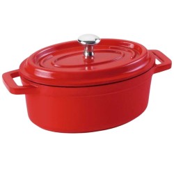 Cocotte Ovalada Mini 12x8.5 cm Roja | Lacor 25911 | Alium Pro