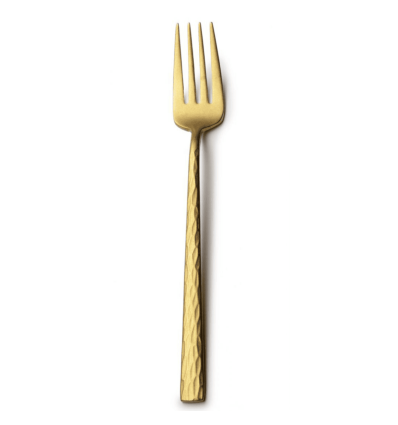 Tenedor de mesa oro satinado Kyoshi Vintage. 20.7 cm. (12 uds)