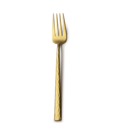 Tenedor lunch oro satinado Kyoshi Vintage. 13.5 cm. (12 uds)