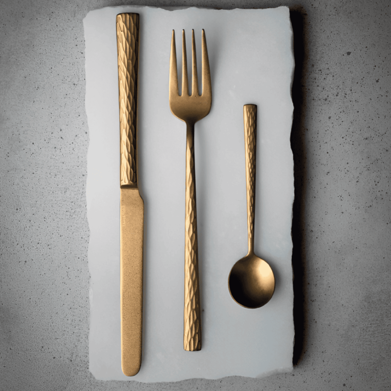 Cuchara de Moka Oro Satinado Kyoshi Vintage 10.5cm|Elegancia y Calidad