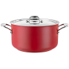 Cazuela Alta con Tapa Cool Line 28 cm | 9.5L | Roja | Pujadas P490628R