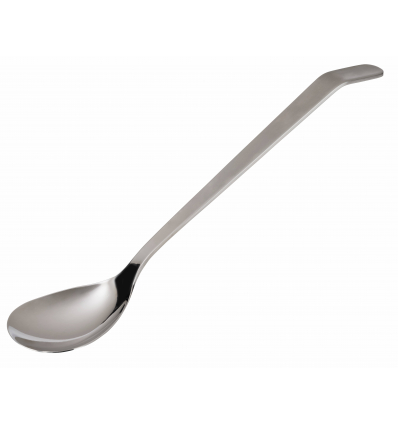 Six units of APS 00588 Spoon serve small stainless steel salad 18/10 23.5 cm