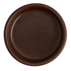 Cazuela Barro Refractario 21 cm Marrón | Sin asas | 3 uds | Hostelería