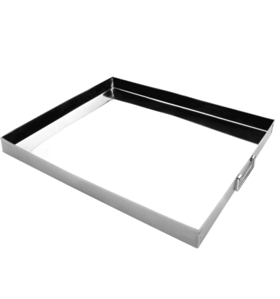 Molde Empanadera Inox con asas | 45x35x3.5 cm | Iibli 652640 (4 uds)