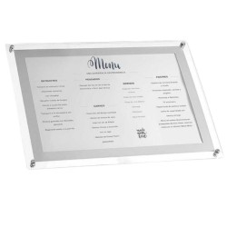 Porta Menú Exterior A3 Acrílico | 3 Montajes | Lacor 39403 | Alium Pro