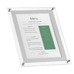 Porta Menú Exterior A4 Acrílico | 3 Montajes | Lacor 39404 | Alium Pro