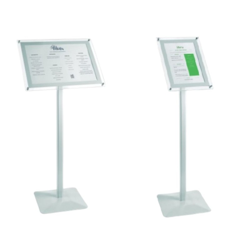 Soporte Porta Menú Aluminio | A3 y A4 Compatibles | Lacor 39402 