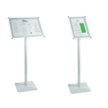 Soporte Porta Menú Aluminio | A3 y A4 Compatibles | Lacor 39402 