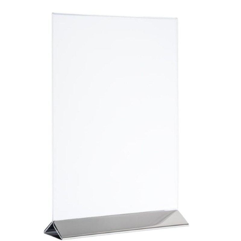 Porta Menús Acrílico Din A5 Inox | Set 2 | APS 71522 | Hostelería 