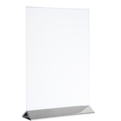 Porta Menús Acrílico Din A4 Inox | Set 2 | APS 71523 | Alium Pro