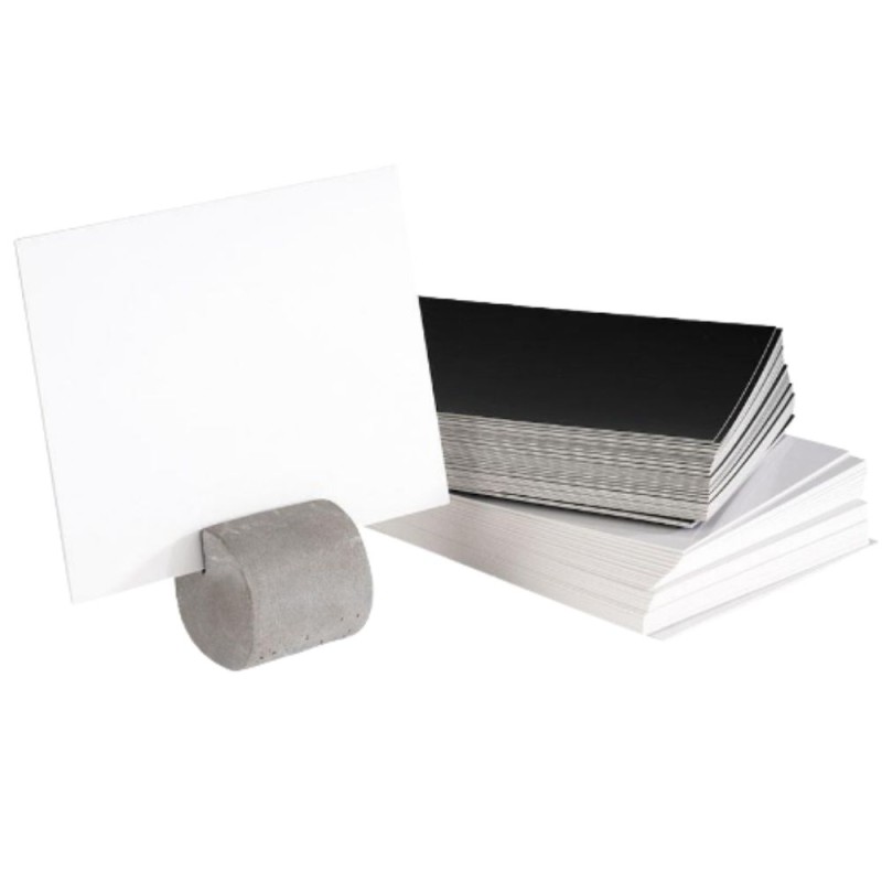 Porta Tarjetas Hormigón Gris | Set 4 + 30 Tarjetas | APS 71492