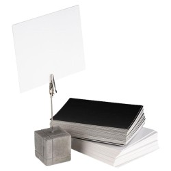 Porta Tarjetas Hormigón Alto | Set 4 + 30 Tarjetas | APS 71494