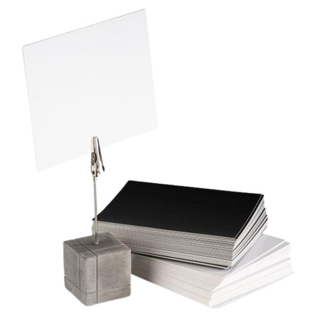 Porta Tarjetas Hormigón Alto | Set 4 + 30 Tarjetas | APS 71494