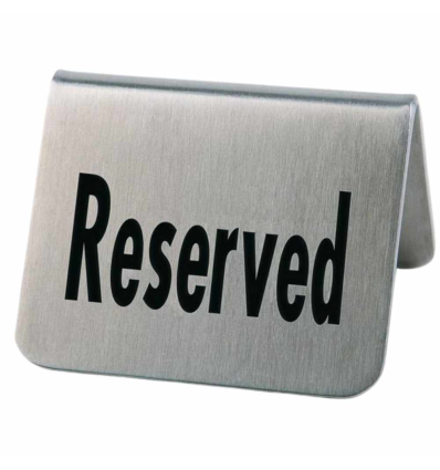 Cartelito Reservado Inox | Set 2 Caballetes | APS 00013