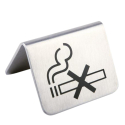 Cartelito No Fumar Inox | Set 2 Caballetes | APS 00572