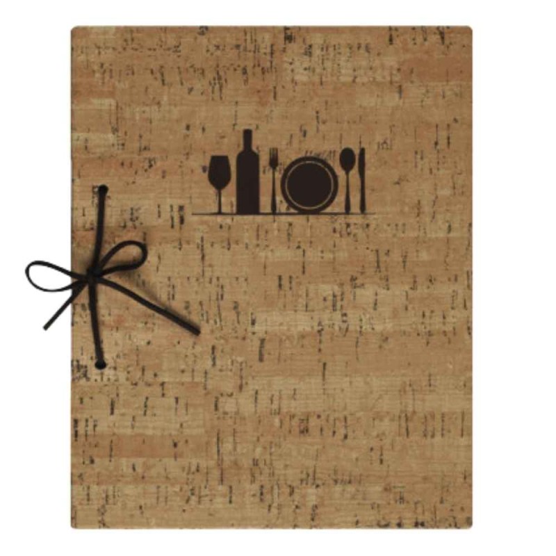 Porta Menú A5 Helen | Símil-Piel Madera | Lacor 28343 | Alium Pro