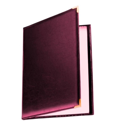 Porta Menú A4 Elegance Borgoña | PVC | Pujadas P20041