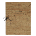 Porta Menú Helen A4 | Símil Piel | Cordón de Cuero | Lacor 28341
