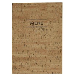 Porta Menú Lisa A4 | Símil Piel Madera | Lacor 28177 | Alium Pro