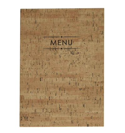 Porta Menú Lisa A4 | Símil Piel Madera | Lacor 28177