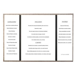 Porta Menú Goya A4 | Símil Piel | 3 Solapas Fijas | Lacor 28161
