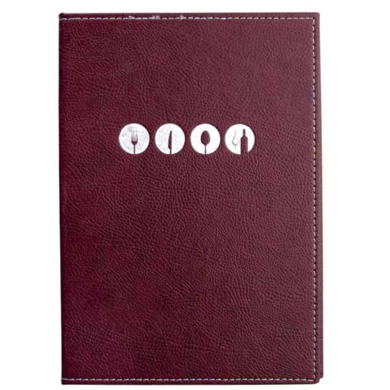 Porta Menú Isabelle A5 | Símil Piel Vino Tinto | Lacor 28003
