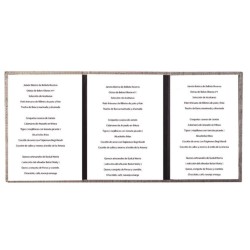 Porta Menú Marcel A5 | Símil Piel | 3 Solapas Fijas | Lacor 28182