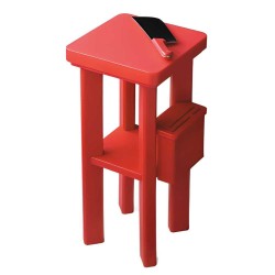 Estación de Trabajo con Cuchillero | 90x40x5 cm | Rojo | Durplastics 2031