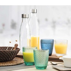 Botella Cristal Aquazu 1 L | Tapón Acero Inox | Hostelería | Alium Pro