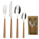 Cubiertos 24 piezas Bosquet inox madera